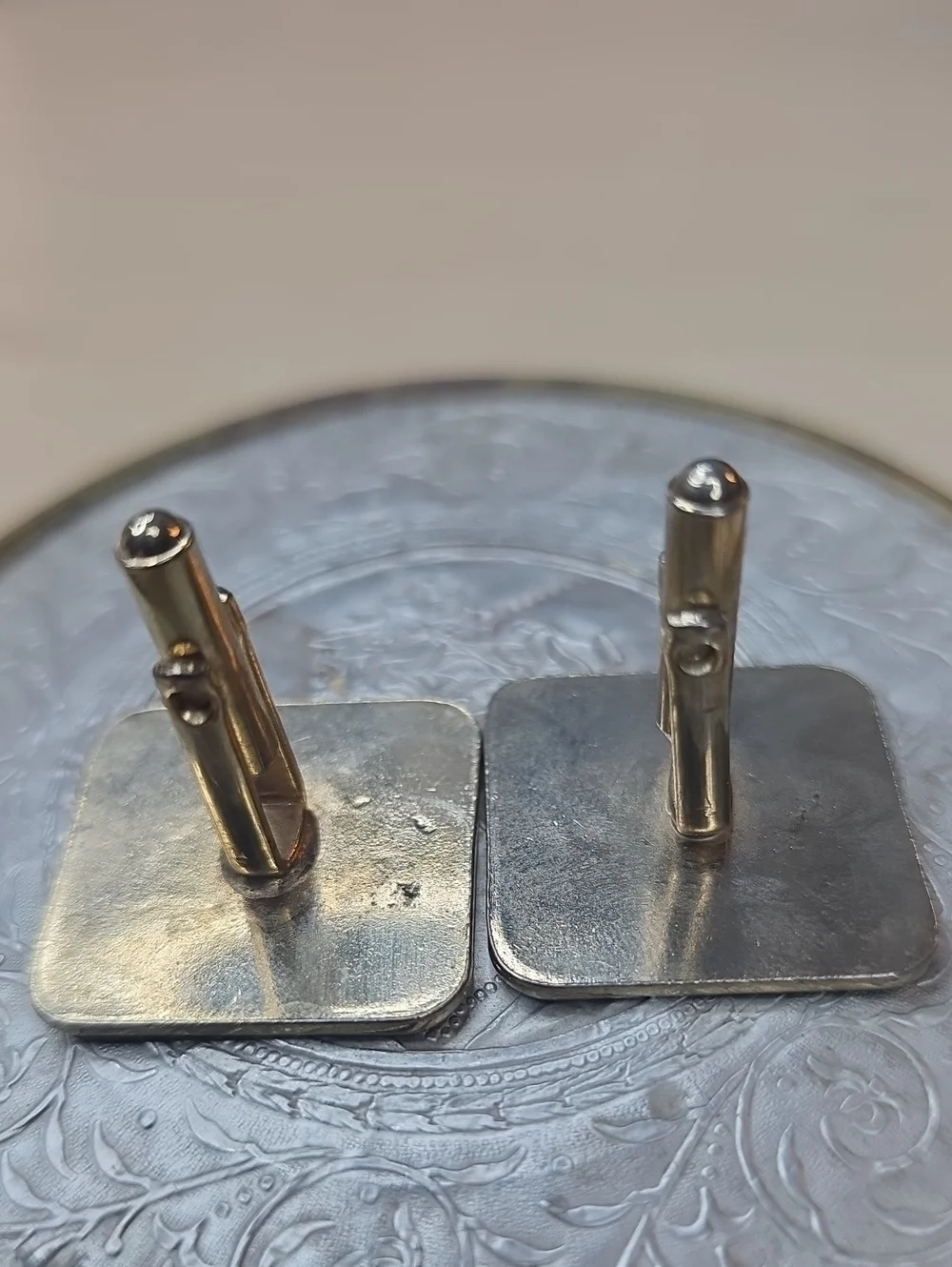 Cufflinks Theater Thespian Vintage Black & Gold/Silver Formal/Wedding/Costume